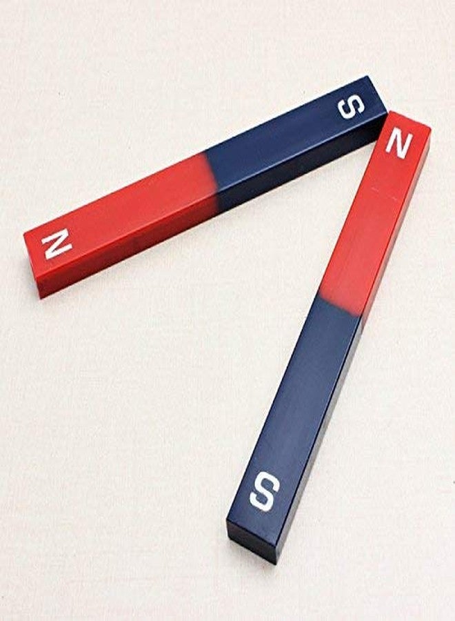Salco Bar Magnet for Physics Experiment Red Blue Painted N/S Bar School Magnet Pole Teaching Educational Toys for Children - 6 Inch, Pack of 1 - Image 1